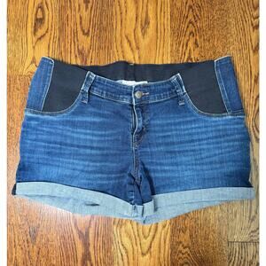 Isabel Maternity by Ingrid & Isabel Denim Midi Shorts Size 12/31 Blue
